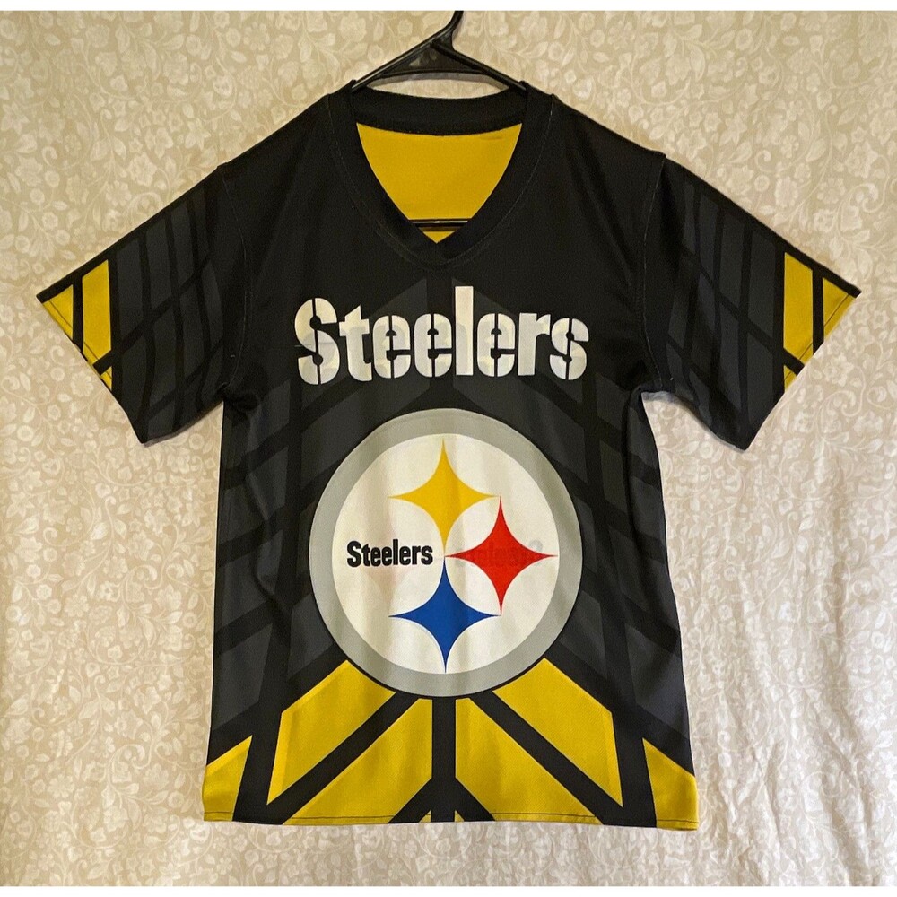 Reversible NFL Pittsburgh Steelers Youth M Short Sleeve Football Jersey Shirt